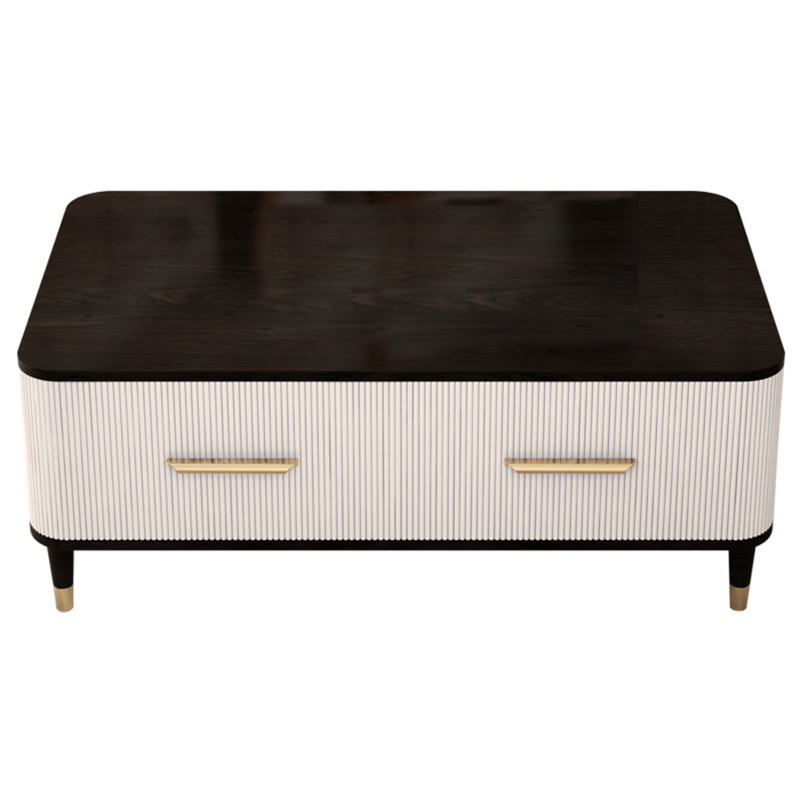 Birmingham Textured Coffee Table White Коричневый Молочный Birmingham Textured Coffee Table White Коричневый Молочный в Липецке | Loft Concept