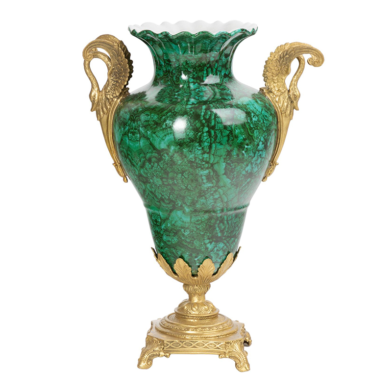 Ваза фарфоровая малахит Malachite Малахит Ваза фарфоровая малахит Malachite Малахит в Липецке | Loft Concept