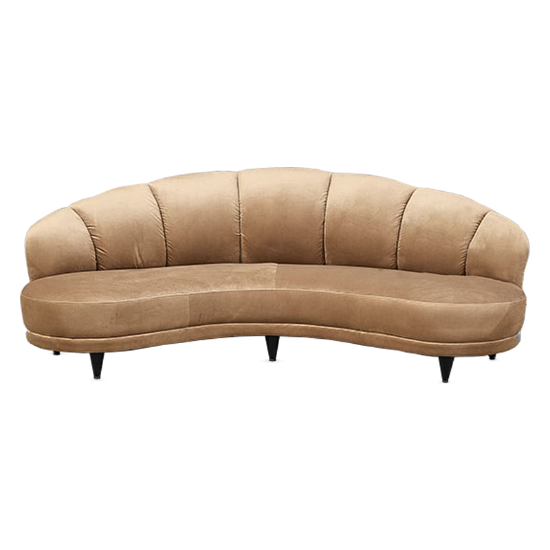 Диван Vanilla Croissant Sofa Бежевый Черный Диван Vanilla Croissant Sofa Бежевый Черный в Липецке | Loft Concept