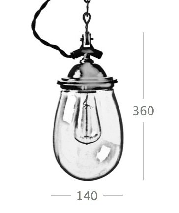 Подвесной светильник Glass Drop Retro Color Light Подвесной светильник Glass Drop Retro Color Light в Липецке
