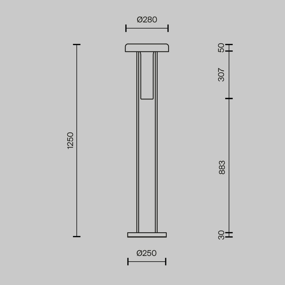 Напольный торшер светодионый Ikebana Black 3000К 24Вт в Липецке