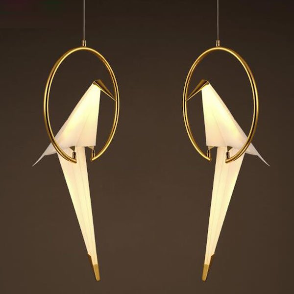 Подвесной светильник Origami Bird Pendant Бежево-серый Подвесной светильник Origami Bird Pendant Бежево-серый в Липецке | Loft Concept