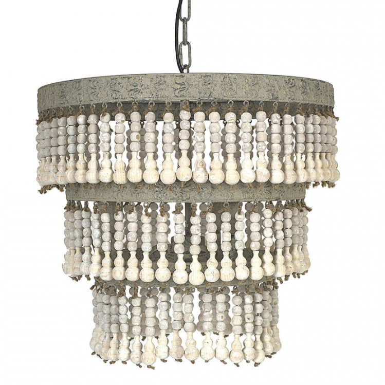 Люстра Bohho chandelier Белый Серый Люстра Bohho chandelier Белый Серый в Липецке | Loft Concept