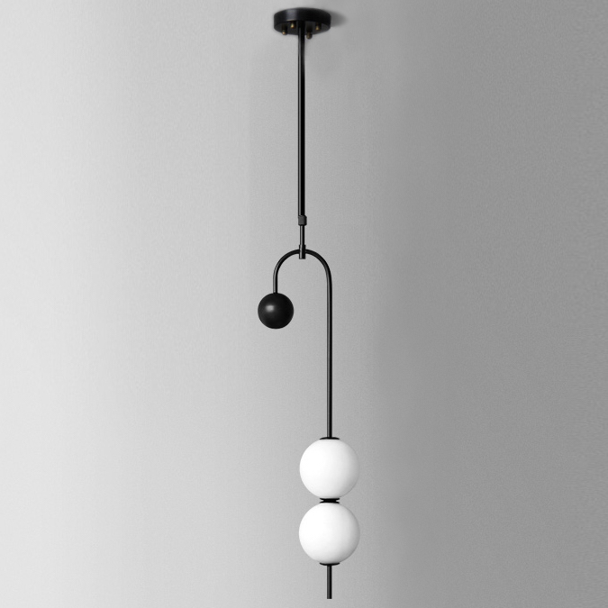 Люстра Balance Beads Superiority Черный Белый Люстра Balance Beads Superiority Черный Белый в Липецке | Loft Concept