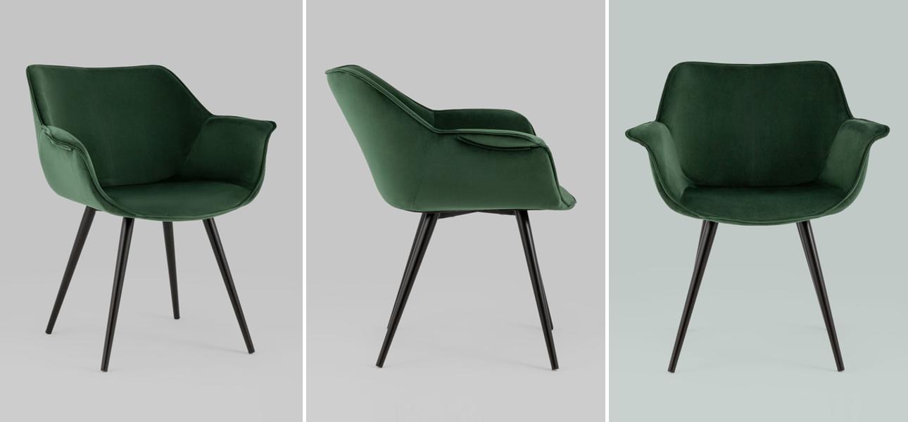 Стул Mason chair Зеленый Велюр - фото