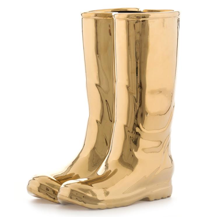 Подставка для зонтов и тростей Seletti Rainboots Gold Глянцевое золото Подставка для зонтов и тростей Seletti Rainboots Gold Глянцевое золото в Липецке | Loft Concept