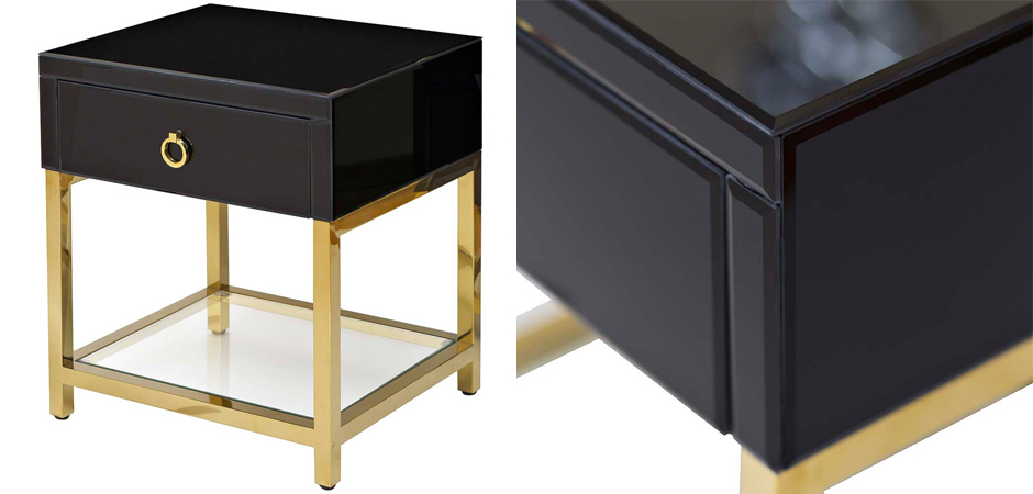 Тумба Black Gold Nightstand Тумба Black Gold Nightstand - Loft-Concept в Липецке