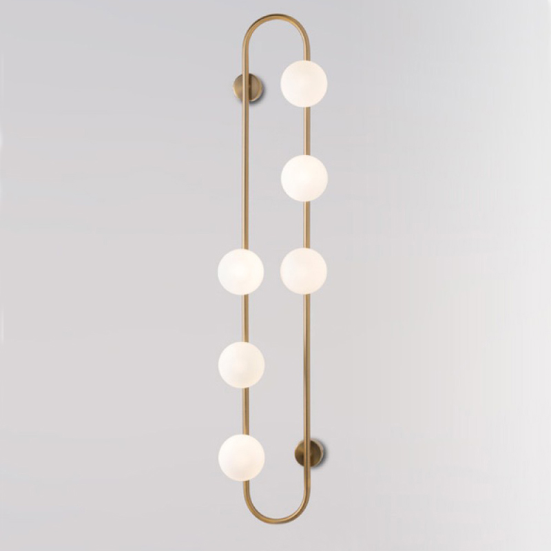 Бра HOOP WALL Lamp Gold 6 Золотой Белый Бра HOOP WALL Lamp Gold 6 Золотой Белый в Липецке | Loft Concept