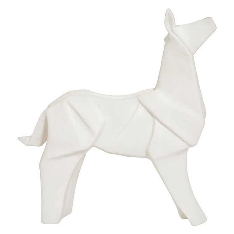 Фигурка в виде оригами керамическая белая собака White Dog Белый Фигурка в виде оригами керамическая белая собака White Dog Белый в Липецке | Loft Concept