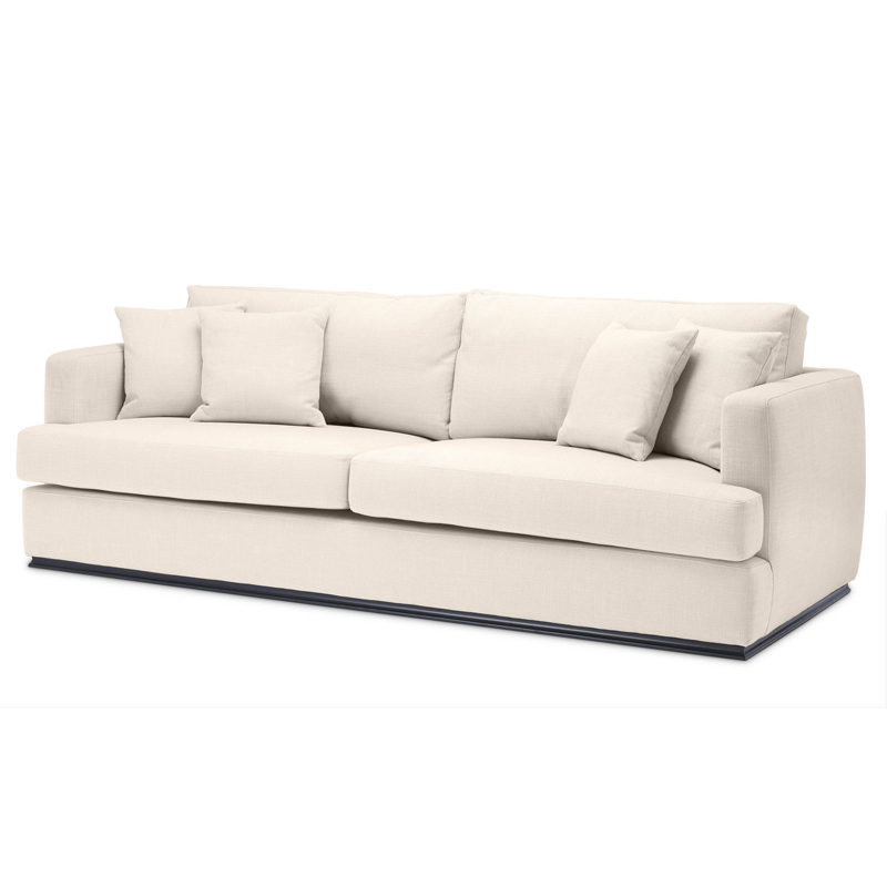 Диван Eichholtz Sofa Hallandale Молочный Черный Диван Eichholtz Sofa Hallandale Молочный Черный в Липецке | Loft Concept