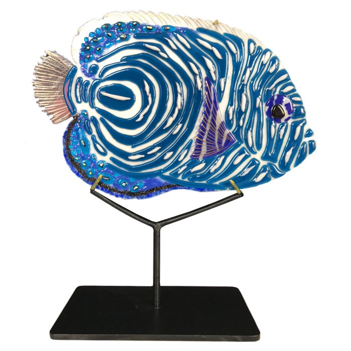 Статуэтка на подставке Blue Fish Синий Черный Статуэтка на подставке Blue Fish Синий Черный в Липецке | Loft Concept