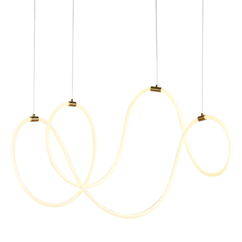Подвесной светильник с плавными светодиодными линиями Luke Lampco Tracer Lamp Медь Белый Черный Подвесной светильник с плавными светодиодными линиями Luke Lampco Tracer Lamp Медь Белый Черный в Липецке | Loft Concept