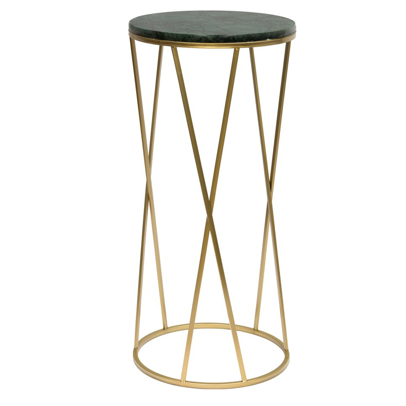 Подставка Geometry Stand Marble зеленый мрамор Малахит (зеленый) Золотой Подставка Geometry Stand Marble зеленый мрамор Малахит (зеленый) Золотой в Липецке | Loft Concept