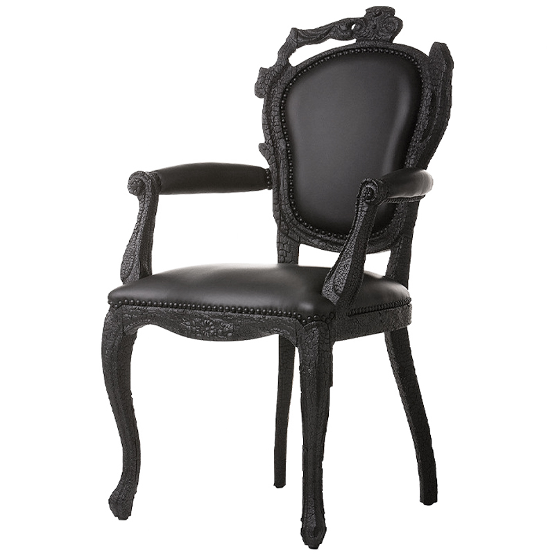Дизайнерское Полукресло Moooi Smoke Dining Chair обугленный эффект Черный Дизайнерское Полукресло Moooi Smoke Dining Chair обугленный эффект Черный в Липецке | Loft Concept