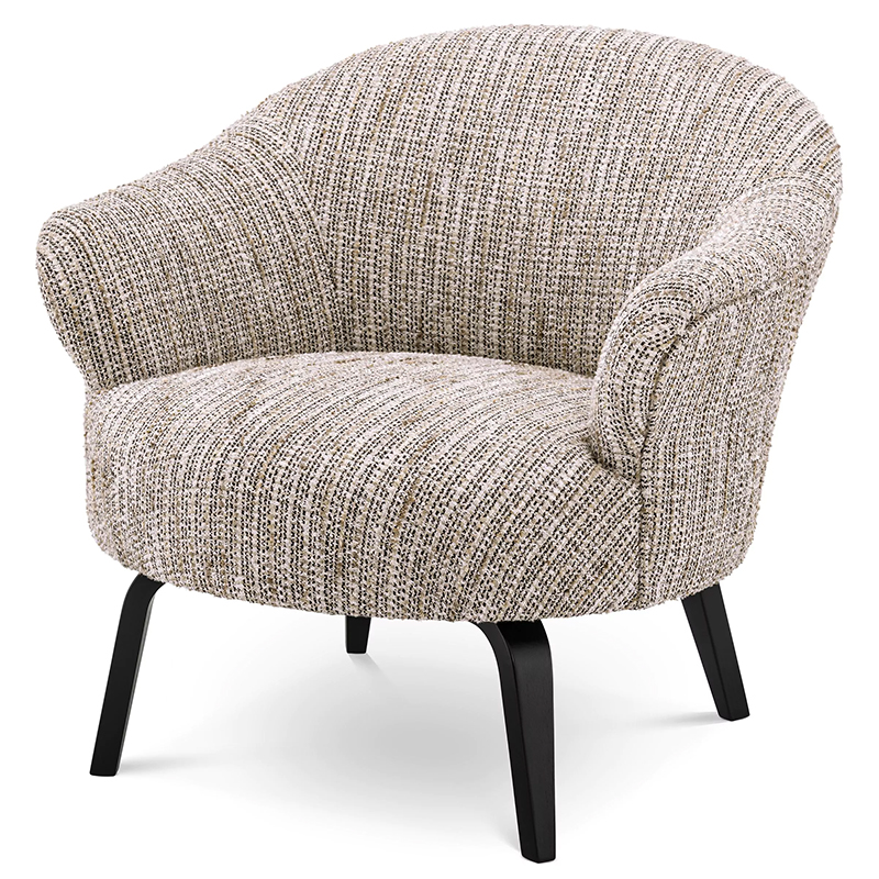 Кресло Eichholtz Chair Moretti Бежево-серый Черный Бежево-серый Черный Кресло Eichholtz Chair Moretti Бежево-серый Черный Бежево-серый Черный в Липецке | Loft Concept