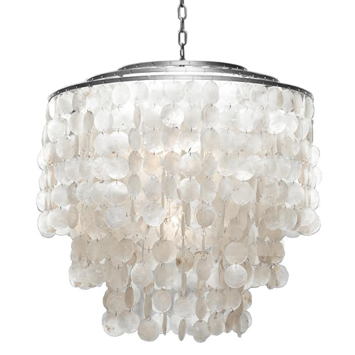 Люстра SHELL Chandelier 65 Серебро Белый Серебряный Люстра SHELL Chandelier 65 Серебро Белый Серебряный в Липецке | Loft Concept