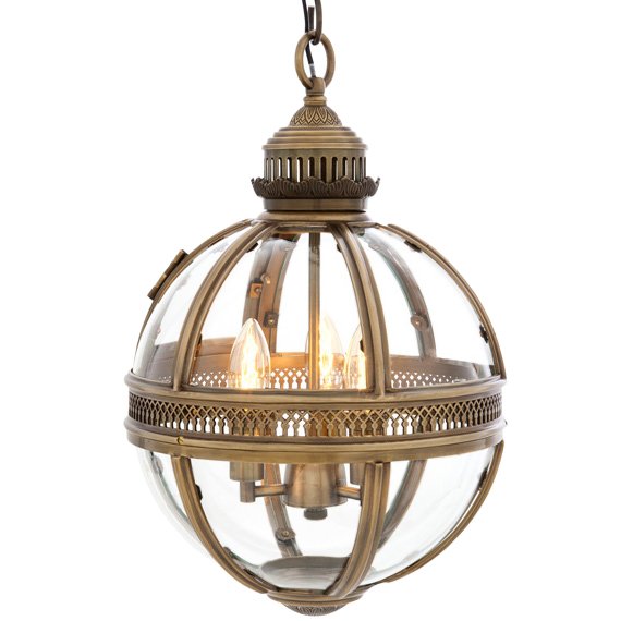 Люстра Lantern Residential Brass S Латунь Античная полированная Прозрачное Стекло Люстра Lantern Residential Brass S Латунь Античная полированная Прозрачное Стекло в Липецке | Loft Concept