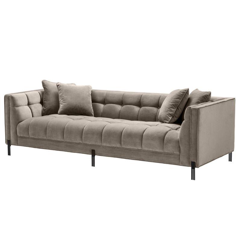 Диван Eichholtz Sofa Sienna greige Бежево-серый Темная бронза Диван Eichholtz Sofa Sienna greige Бежево-серый Темная бронза в Липецке | Loft Concept