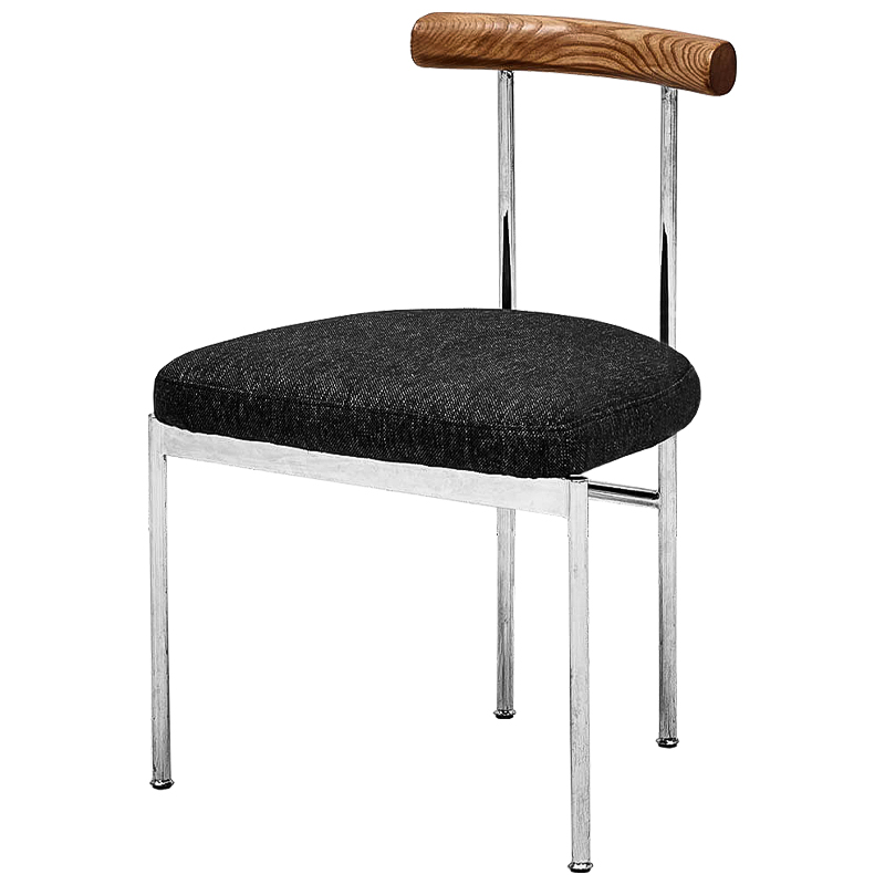 Стул Ferchar Loft Stool Черный Коричневый Хром Стул Ferchar Loft Stool Черный Коричневый Хром в Липецке | Loft Concept