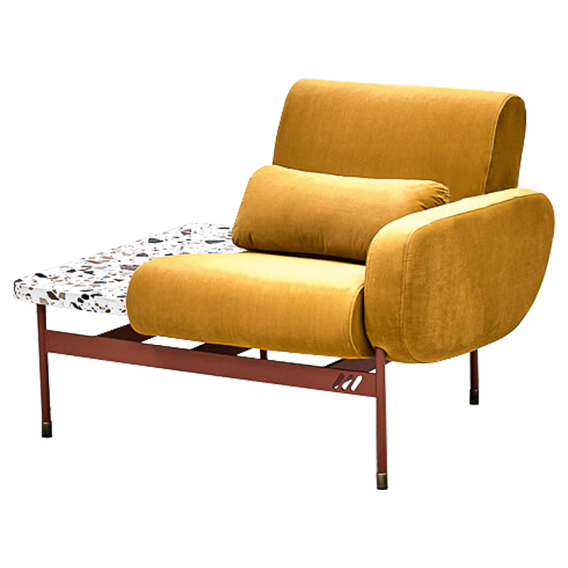 Кресло Mustard and Terrazzo Chair Горчичный Мульти Кресло Mustard and Terrazzo Chair Горчичный Мульти в Липецке | Loft Concept