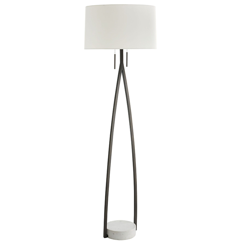 Торшер Arteriors KENNA FLOOR LAMP Черный Белый Торшер Arteriors KENNA FLOOR LAMP Черный Белый в Липецке | Loft Concept