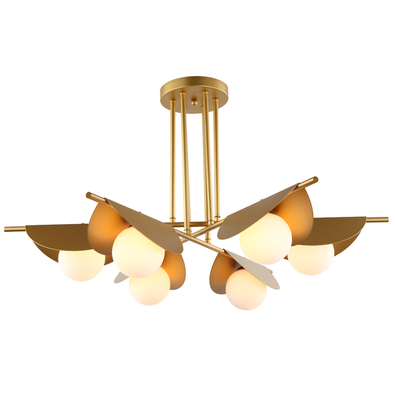 Люстра Pascal Chandelier Золотой Белый Люстра Pascal Chandelier Золотой Белый в Липецке | Loft Concept