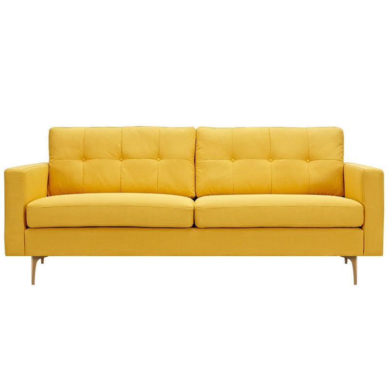 Диван Papaya Yellow Greta Sofa Диван желтая шерсть Желтый Диван Papaya Yellow Greta Sofa Диван желтая шерсть Желтый в Липецке | Loft Concept