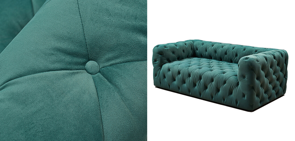 Диван Soho tufted green velor Диван Soho tufted green velor - Loft-Concept в Липецке