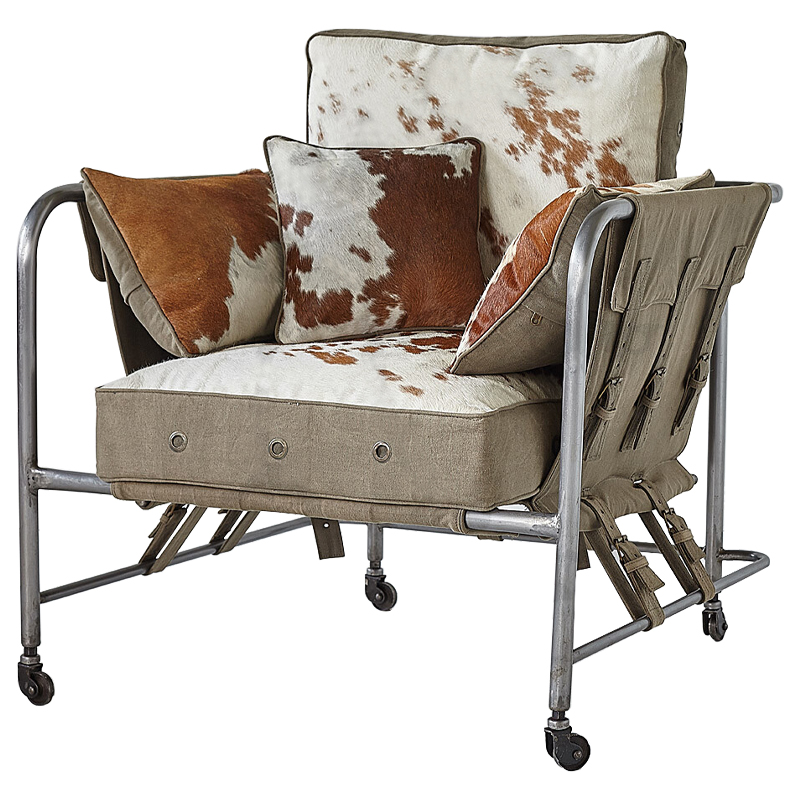Кресло Dallas Armchair Бежево-серый Бежевый Коричневый Кресло Dallas Armchair Бежево-серый Бежевый Коричневый в Липецке | Loft Concept