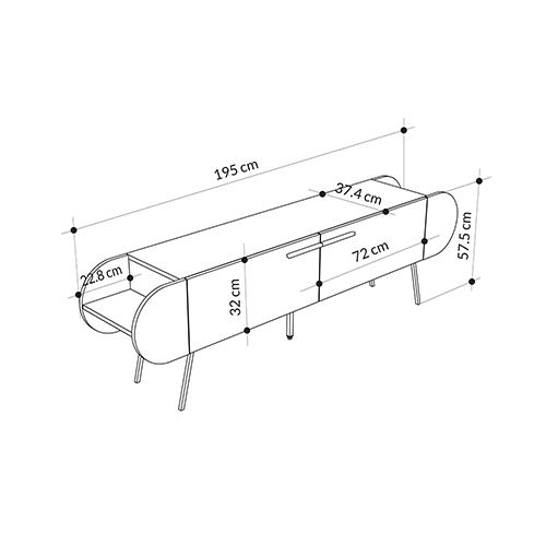 ТВ-тумба серая с 2-мя откидными дверцами и 2-мя открытыми полками CAPSULE TV STAND RETRO GREY ТВ-тумба серая с 2-мя откидными дверцами и 2-мя открытыми полками CAPSULE TV STAND RETRO GREY в Липецке