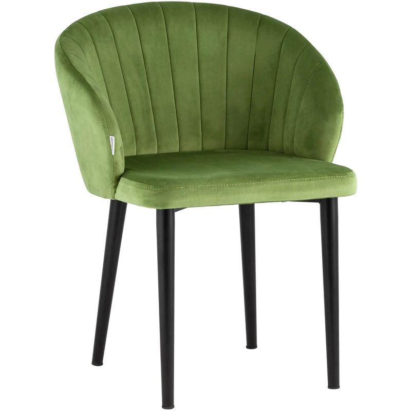 Стул Balsari Chair Велюр Зеленый Лайм Лайм Черный Стул Balsari Chair Велюр Зеленый Лайм Лайм Черный в Липецке | Loft Concept
