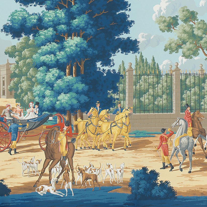Обои ручная роспись La Chasse de Compiegne Jacquemart Обои ручная роспись La Chasse de Compiegne Jacquemart в Липецке | Loft Concept