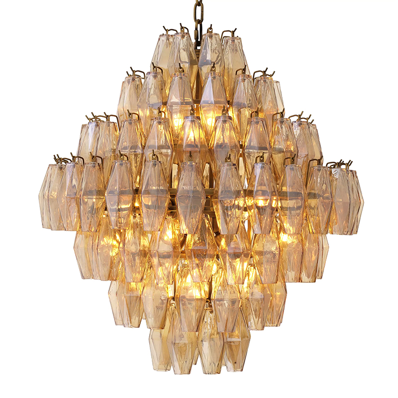 Люстра Eichholtz Chandelier Benini L Amber Янтарный Латунь Люстра Eichholtz Chandelier Benini L Amber Янтарный Латунь в Липецке | Loft Concept
