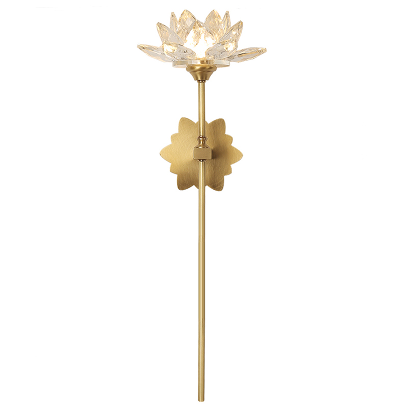 Бра Хрустальный Цветок Лотоса Lotus flower Wall Clear Glass D Латунь Прозрачное Стекло Бра Хрустальный Цветок Лотоса Lotus flower Wall Clear Glass D Латунь Прозрачное Стекло в Липецке | Loft Concept
