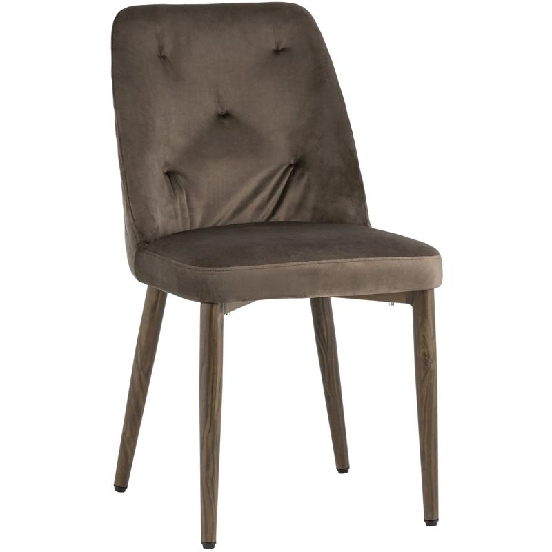Стул Emma Chair Коричневый Велюр Коричневый Стул Emma Chair Коричневый Велюр Коричневый в Липецке | Loft Concept