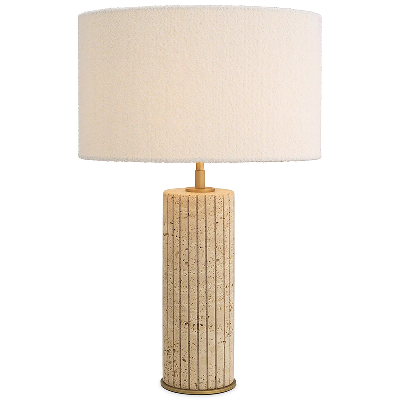 Настольная лампа Eichholtz Table Lamp Giova Round Белый Латунь Бежево-серый Настольная лампа Eichholtz Table Lamp Giova Round Белый Латунь Бежево-серый в Липецке | Loft Concept