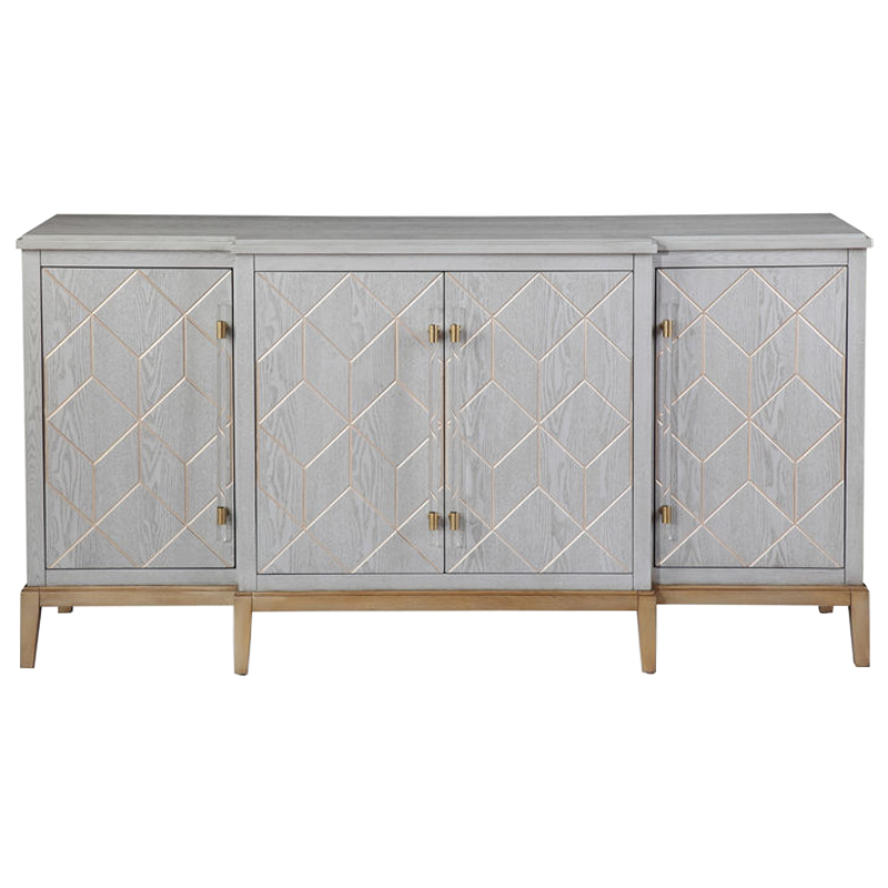 Комод Margaux Chest of Drawers Серый Латунь Прозрачный Комод Margaux Chest of Drawers Серый Латунь Прозрачный в Липецке | Loft Concept