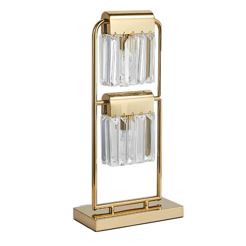 Настольная лампа Crystal Pendants gold 2 Глянцевое золото Прозрачное Стекло Настольная лампа Crystal Pendants gold 2 Глянцевое золото Прозрачное Стекло в Липецке | Loft Concept