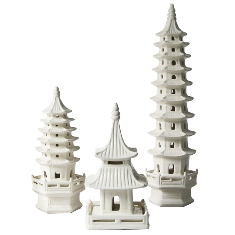 Комплект из 3-х статуэток Japanese Pagoda Комплект из 3-х статуэток Japanese Pagoda в Липецке | Loft Concept
