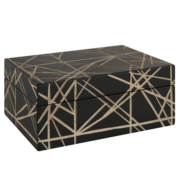 Шкатулка Gold Rays Mini Золотой Черный Шкатулка Gold Rays Mini Золотой Черный в Липецке | Loft Concept