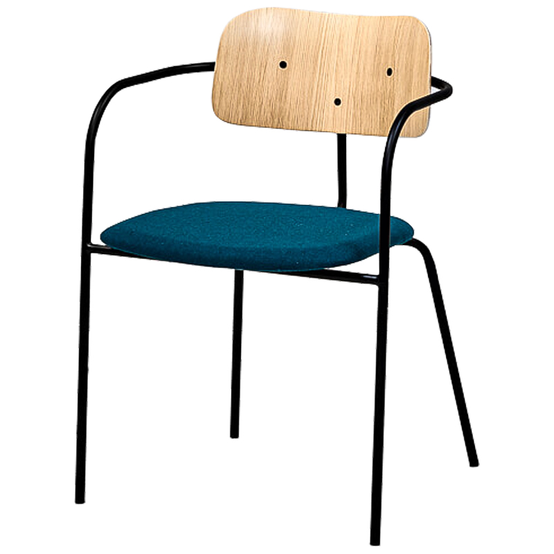 Стул Pilar Loft Stool blue Черный Морская синь Древесина Стул Pilar Loft Stool blue Черный Морская синь Древесина в Липецке | Loft Concept