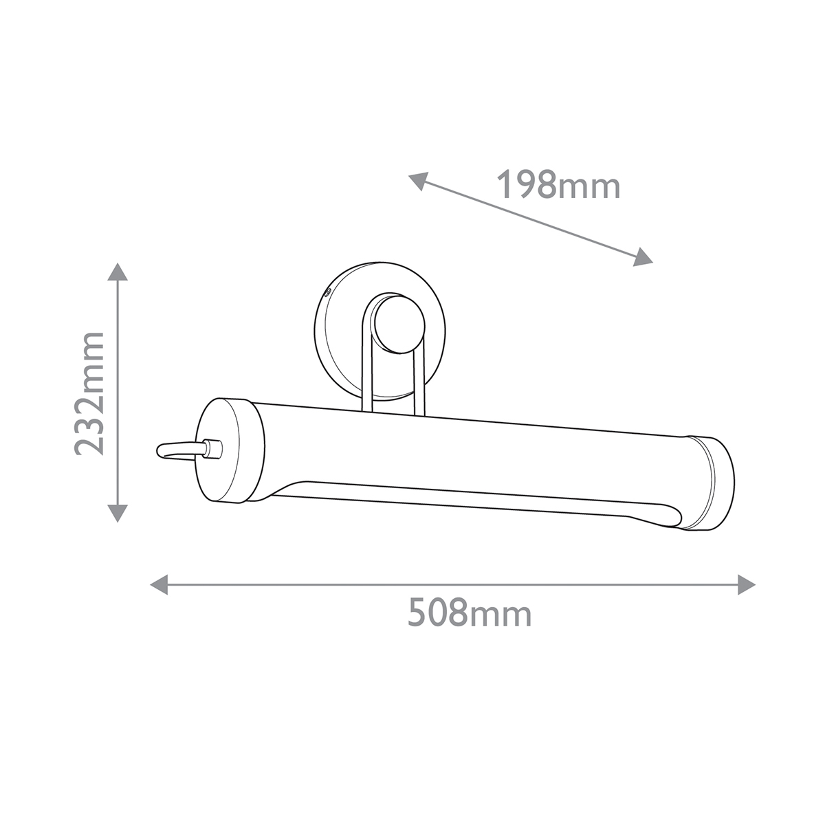 Светильник для картин цвета латунь с длинным цилиндрическим плафоном Alora в Липецке