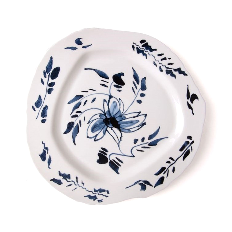 Тарелка Seletti English Delft Белый Синий Тарелка Seletti English Delft Белый Синий в Липецке | Loft Concept