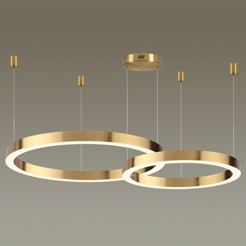Люстра 2 Gold Ring Horizontal Золотой Люстра 2 Gold Ring Horizontal Золотой в Липецке | Loft Concept