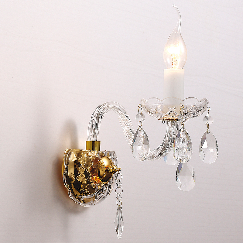 Бра Megane Sconce One Глянцевое золото Прозрачный Бра Megane Sconce One Глянцевое золото Прозрачный в Липецке | Loft Concept