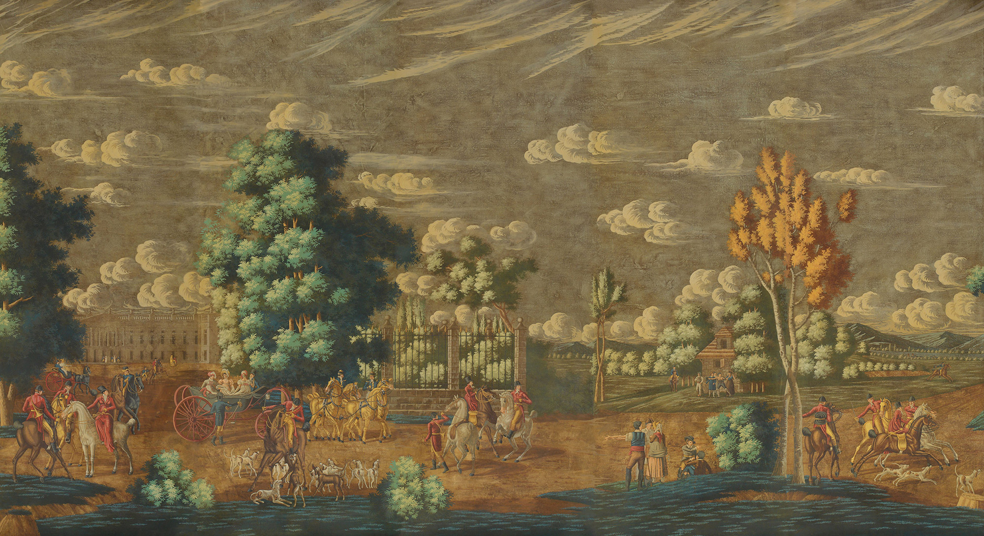 Обои ручная роспись La Chasse de Compiègne Jacquemart on antique Обои ручная роспись La Chasse de Compiègne Jacquemart on antique - постер Loft-Concept в Липецке