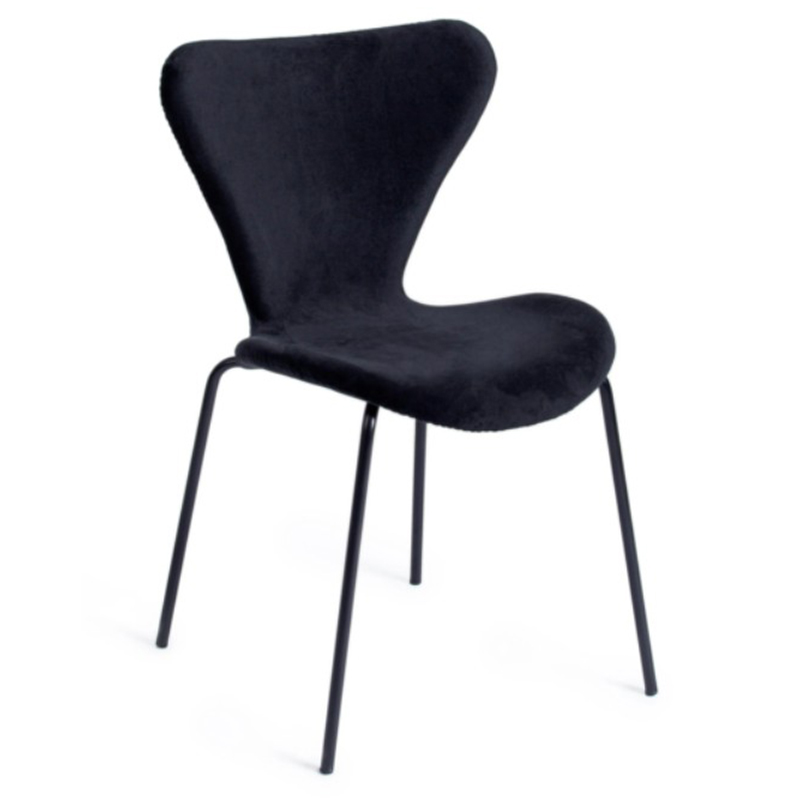 Стул Julissa Black Chair флок Черный Стул Julissa Black Chair флок Черный в Липецке | Loft Concept