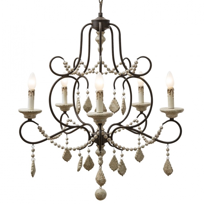 Люстра Wood Myst chandelier Черный Бежевый Люстра Wood Myst chandelier Черный Бежевый в Липецке | Loft Concept