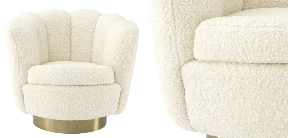 Кресло Eichholtz Swivel Chair Mirage cream Кресло Eichholtz Swivel Chair Mirage cream - Loft-Concept в Липецке