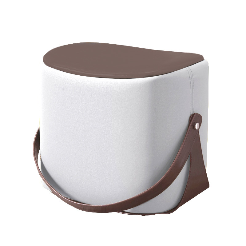 Пуф Langtry Pouf White Коричневый Белый Пуф Langtry Pouf White Коричневый Белый в Липецке | Loft Concept